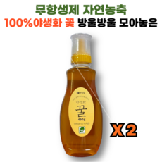 무항생제 자연농축 100% 국산 야생화꽃 야생화꿀 한살림, 2개, 460g