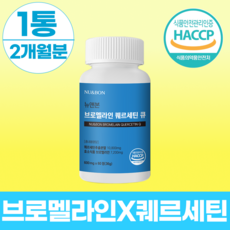 뉴앤본 퀘르세틴 케르세틴 브로멜라인 100% 정품 haccp 식약청 인증, 1개, 60정