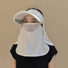 햇빛가리개모자 확장형 썬캡 등산 낚시 자외선차단 챙넓은 밭일모자 바캉스, 화이트
