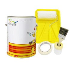 삼화 실내 베란다 방수페인트 친환경 결로방지 페인트 + 부자재 도구 세트, 1세트, 4L, 화이트