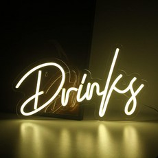led 네온 간판 커피 무드등 레터링 카페네온사인 조명 발광, 따뜻한 음료1 40x25cm