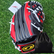 썬버드 야구글러브 우투 올라운드 투수 글러브 왼손착용 투센 파우치, 1세트, 블랙레드