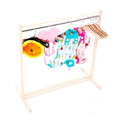 내추럴스텐드옷걸이 원목 강아지 행거