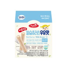 베베스트 처음먹는 칼슘 츄러스, 우유맛, 45.5g, 3개