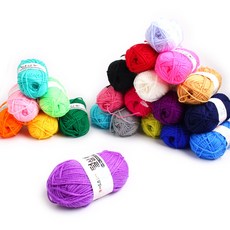 아크릴 털실 45g 뜨개실 뜨개질 인형 목도리 스웨터 DIY 만들기 교재 수세미실, 하늘, 1개
