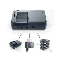 라즈베리파이 4 전용 올인원 방열 케이스[무광 블랙 바디], 2팩 번들