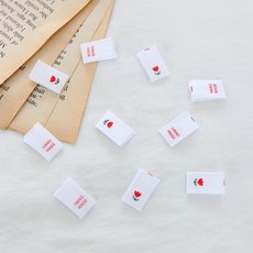 쏘잉스 120개 면끼움라벨 핸드메이드 레드튤립