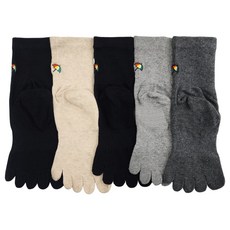 아놀드파마 여성 발가락양말 단목 무지 무좀방지 기능성 숙녀 양말 5족 국내산