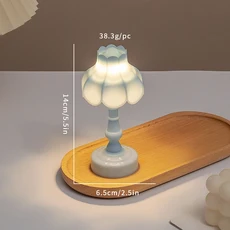 1:12 인형 집 미니어처 꽃봉오리 테이블 램프 야간 조명 가구 홈 모델 장식 장난감 액세서리, A2