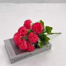 성묘 산소 국화꽃 조화 생화같은 조화꽃다발 2p 납골당 꽃, 1개, 분홍색
