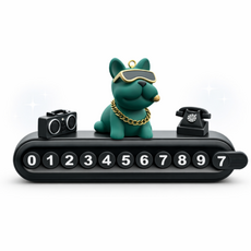 벨리아노 불독 차량용 주차번호판, 1개, 그린