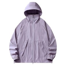 夏季運動外套 男女款 輕薄透氣 涼感抗UV 騎行機車防曬衣 吸濕排汗 UPF50 情侶款 速乾 釣魚防曬外套 冰感防曬罩衫, 灰紫