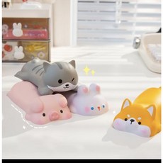 킹이네하우스 손목보호 통증완화 마우스패드 받침대, 1개, 핑크돼지