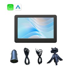 3인치 휴대용 차량용 라디오 범용 무선 오디오 안드 카플레이 미러링 스테레오 오토 블루투스 플레이어 AUX 지원, M1 Bla 4 3inch