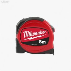 밀워키 48 22 7708 슬림 줄자 8M 25mm 고정밀측정 목공용품, 1개, 1개입
