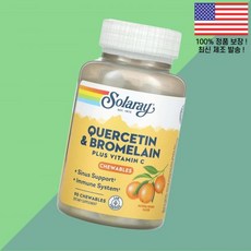 솔라레이 퀘르세틴 케르세틴 쿼세틴 퀘세틴 브로멜라인 파인사과 애플 효소 플러스 비타민C 비타민씨 비타민시 츄어블 내추럴 오렌지 90츄어블 Solaray Quercetin Bro