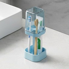 에비노 다기능 위생적인 칫솔 관리 거치대, 블루, 1개