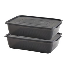 이지앤프리 블랙킵 에디션 냉장고 정리 용기 6.5L, 2개입, 1개