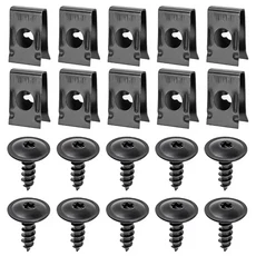 자동 나사 U자형 키트 오토바이 스페이서 개조 패스너 금속 액세서리, U-shaped Clip Screws, 20pcs (10pairs)