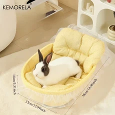 1개 소프트 귀여운 토끼 공주 둥지 - 레이스 가장자리가 있는 푹신한 토끼 침대 작은 애완동물 햄스터, 04 Yellow