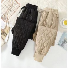 女童羽絨棉褲 防寒保暖兒童羽絨褲 男童小中大童外穿秋冬保暖高腰束腳棉褲