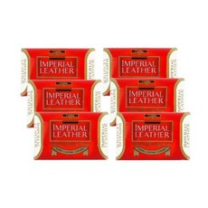 임페리얼 레더 클래식 바 비누 영국 전통 프리미엄 향수 비누 대용량 세트, 6개입, 190g