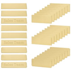 스테인리스 스틸 명함 접착식 금속 76x25x0.4mm, 골드