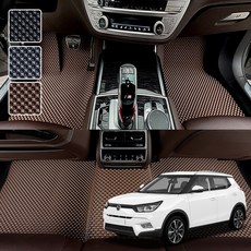 티볼리 전용 3D 엠보싱 차세대 고무매트 1열2열 세트, 블랙, 318_1티볼리에어