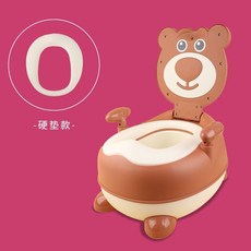 小豬佩奇 兒童坐便器 學習馬桶, 小熊棕色硬墊, 小熊棕色硬墊