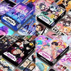 애니메이션 포토카드 스티커 세트, 케데헌(블루), 92장