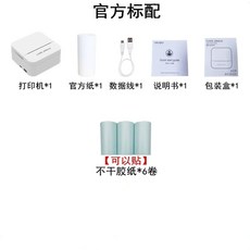 오답노트 프린터 블루투스 학습 미니 프린트기 공책정리 소형 인쇄 스캔기, B. D1 화이트 + 접착 용지 6롤