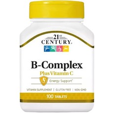 21st Century Healthcare B 콤플렉스 플러스 비타민 C 정제 100 개, 1개, 100정