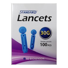 에스디바이오센서 스탠다드 란셋 채혈침 30G, 100개입, 5개