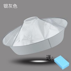 剪頭髮神器布成人理髮圍布不沾發兒童圍兜斗篷家用大人剃頭圍裙衣, 1個, 在家輕鬆理髮: 摺疊收納 碎髮全兜住 ,銀色理髮圍布1個裝