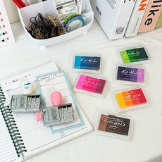 다이어리 꾸미기 영문 숫자 스템프, 화이트, 1개