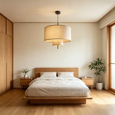 북유럽 패브릭 펜던트 조명 모던 천장등 거실 침실 인테리어 식탁등 카페 감성 전등, 스타일 G 지름 60cm 베이지옐로우