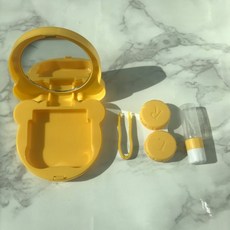 거울달린 캐릭터 콘택트렌즈 케이스 세트 타이거, 1개