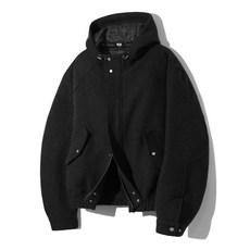 매장정품 트릴리온 TRILLION 울 엘보우 패치 2WAY 해링턴 후드 자켓 (BLACK) TRSJK22BK 140310