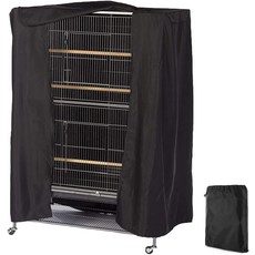 Gicov 새장 커버 굿나잇 통기성 세탁 가능한 소재 앵무새장 보호 방수 새 생물 고양이장 그늘막 쉽게 켜고 끌 수 있습니다, 41x27x48"-104x69x1