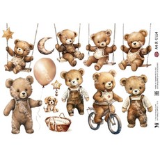 S-mai Art 轉印貼 0004︱拼貼紙 蝶古巴特專用紙 水晶貼 織物轉印貼 燙畫貼 布轉印 水轉印︱麥手作, 1個裝