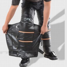 고급 무릎보호대 레그워머 양가죽 털 방한 오토바이 잡화 겨울보호대, 타입 2-긴 털