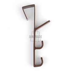 방문옷걸이 문옷걸이 방문행거 도어행거 문걸이행거 방문걸이 도어걸이, 사이즈/색상, 3단-브라운