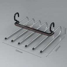 多層加粗折疊褲架 衣櫃收納掛褲架, 黑色, 1個