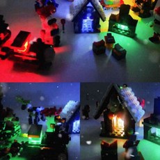 LED 블록 장난감블럭, 눈사람과 선물공장
