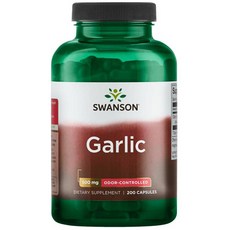 Swanson 斯旺森 Odor-controlled大蒜膠囊 500mg, 200顆, 1罐
