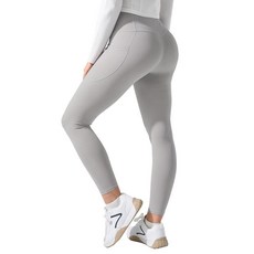 Fioboc 주머니가 있는 여성용 레깅스 하이 웨이스트 요가 레깅스 버터처럼 부드러운 복부 컨트롤 압박 운동 체육관 바지 168714