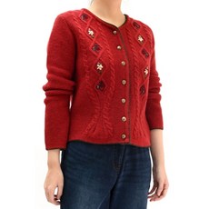 비꼴리끄 캐시 울 다이아조직 자수 가디건 487150