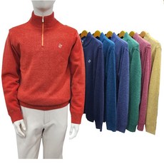 루이까스텔 남성 겨울 방풍안감 반목 반집업 바람막이 니트 스웨터 3GRSW003