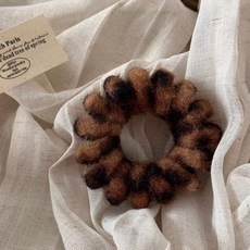 毛線螺旋髮圈大地色系髮飾 簡約百搭氣質髮圈