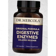 닥터 머콜라 소화 효소 30회분 원조 포뮬라 지연 방출 건강 보조 식품 건강한 기능 지원 비유전자 변형 생물